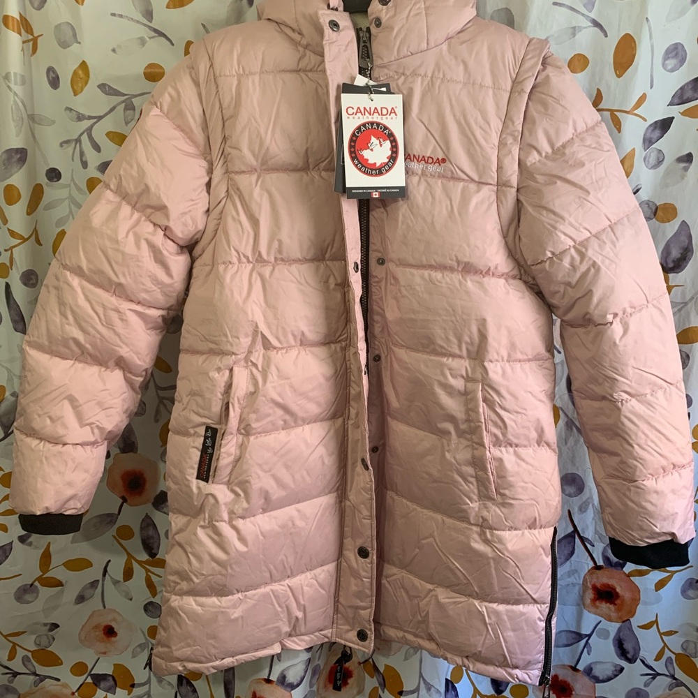 Canada Weather Gear Light Pink Quilted Puffer Coat Sz XL